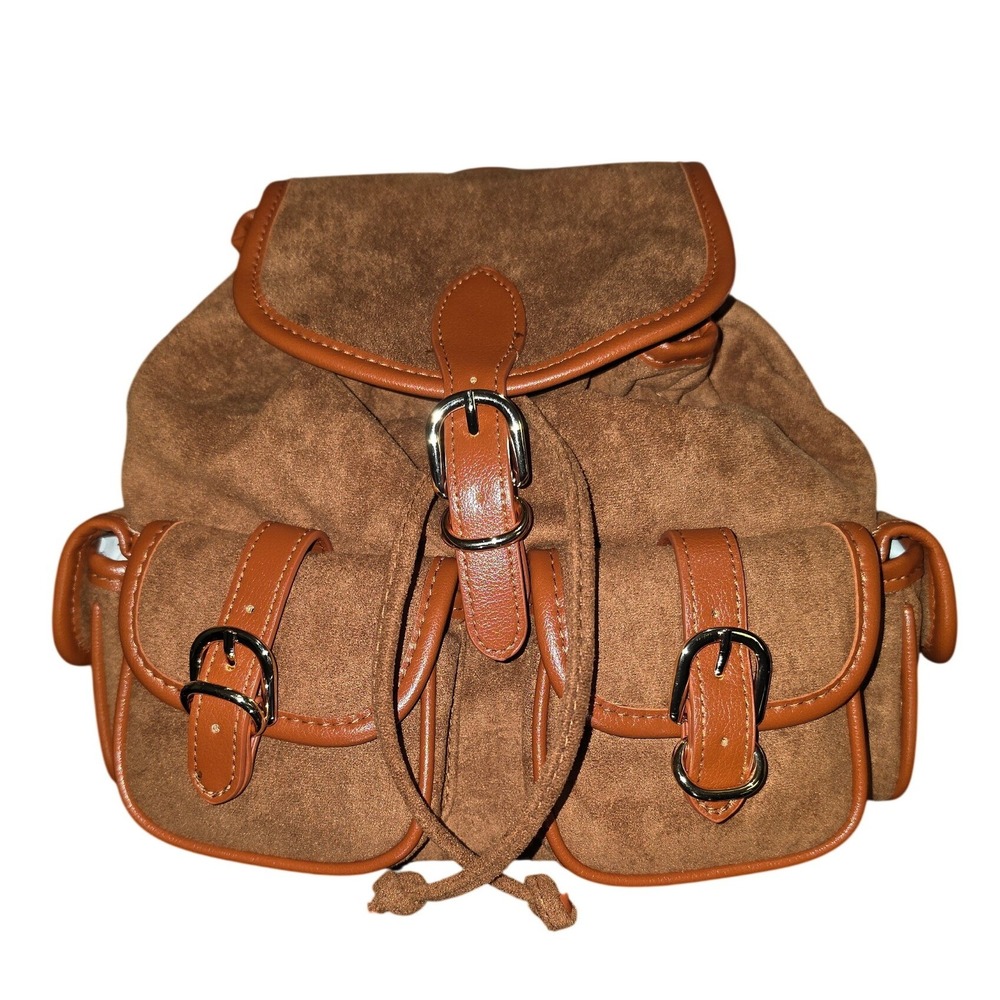 Universal Thread Brown Vegan Suede Leather Mini Backpack TANUT2717 NWT